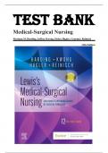 Test Bank For Lewis's Medical-Surgical Nursing: Assessment and Management of Clinical Problems, Single Volume 12th Edition by Mariann M. Harding, Jeffrey Kwong, Debra Hagler Chapter 1-69 ISBN 9780323789615